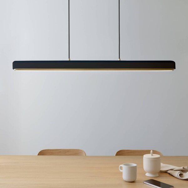 UMAGE LED viseča svetilka Hazel Branch, črna/medenina, 100 cm