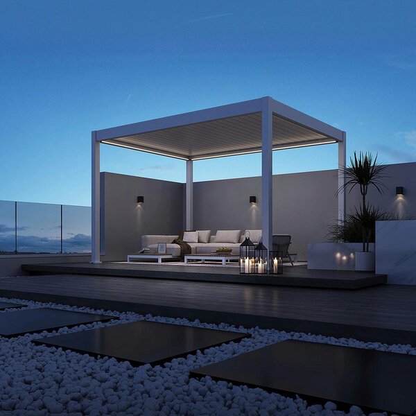 Gardenson Pergola E-superior, Bela, Osvetlitev, 3x4m