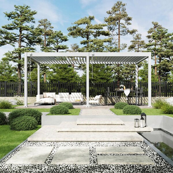 Gardenson Pergola Trumpf, Bela, 3x6m