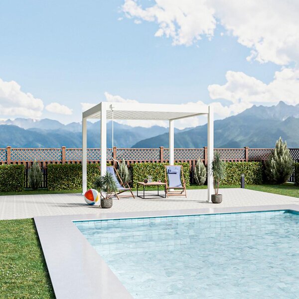 Gardenson Pergola Trumpf, Bela Visok Sijaj, 3x3m