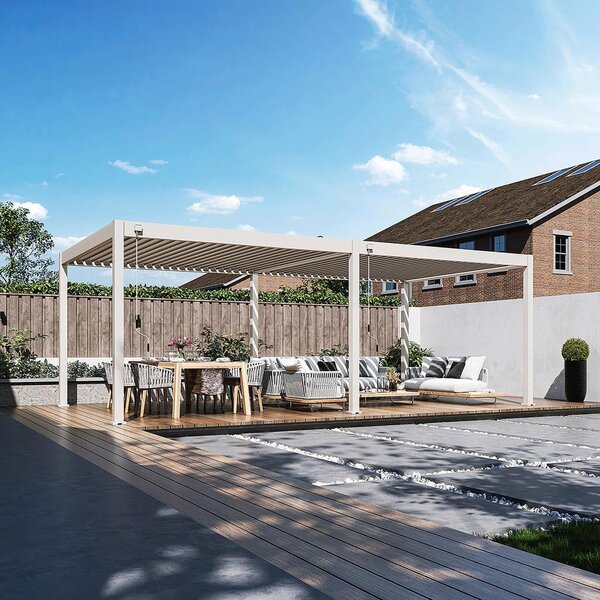 Gardenson Pergola Superior, Biserna Barva, 3,6x7,2m