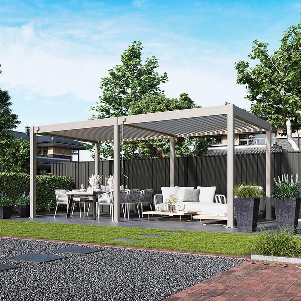 Gardenson Pergola Superior, Biserna Barva, 3x6m