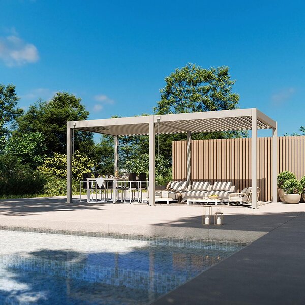 Gardenson Pergola Trumpf, Biserna Barva, 3x6m
