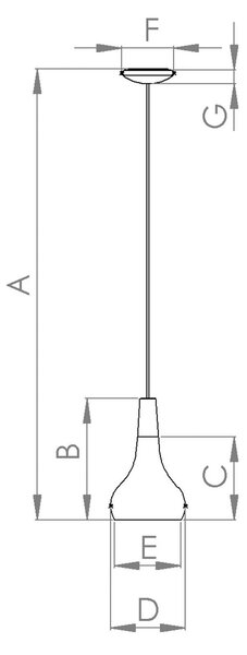 Sabinar viseča svetilka, 1-svetlobna, črna, Ø 18 cm