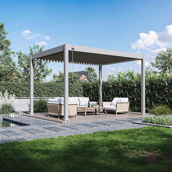 Gardenson Pergola Trumpf, Biserna Barva, 3x4m