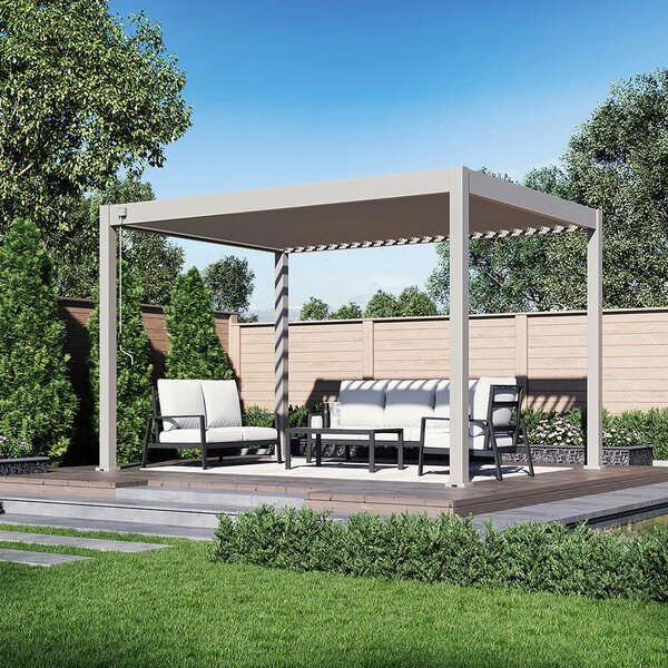 Gardenson Pergola Superior, Biserna Barva, 3x4m