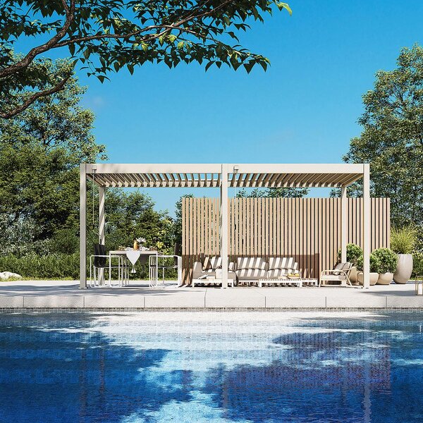 Gardenson Pergola Trumpf, Biserna Barva, 3x6m