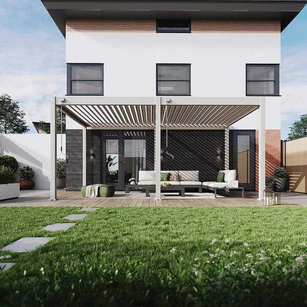 Gardenson Pergola Trumpf, Biserna Barva, 3x5,3m
