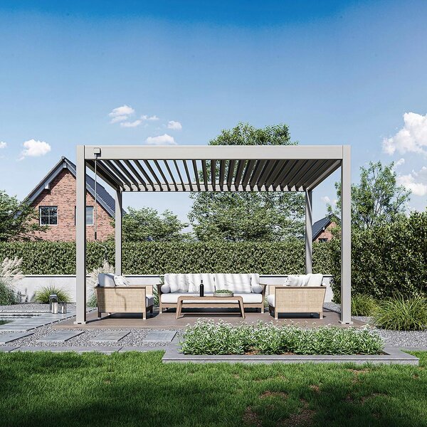 Gardenson Pergola Trumpf, Biserna Barva, 3x4m