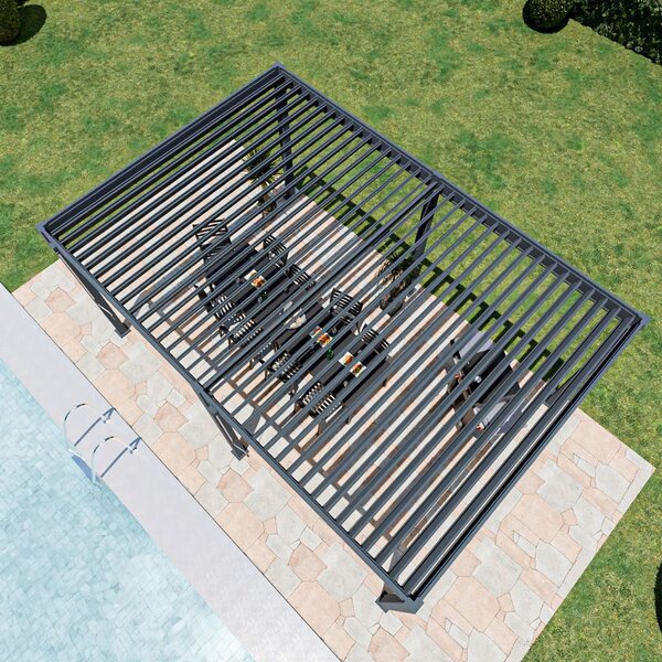 Gardenson Pergola Superior, Antracit, 3,6x5,3m