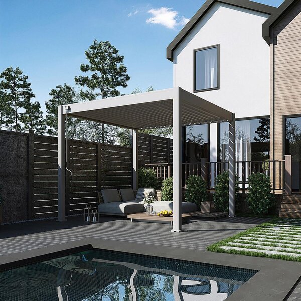 Gardenson Pergola Trumpf, Biserna Barva, 3x3m