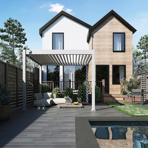 Gardenson Pergola Trumpf, Biserna Barva, 3x3m