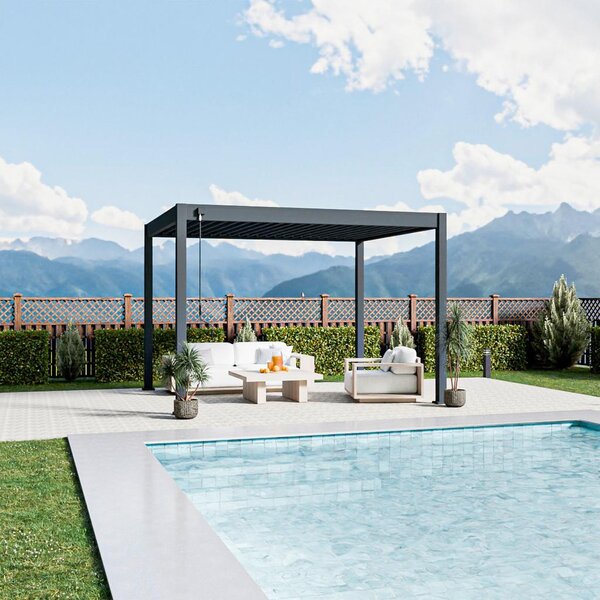 Gardenson Pergola Trumpf, Antracit, 3x3,6m