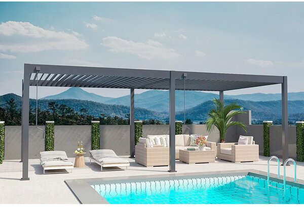 Gardenson Pergola Superior, Antracit, 3,6x7,2m