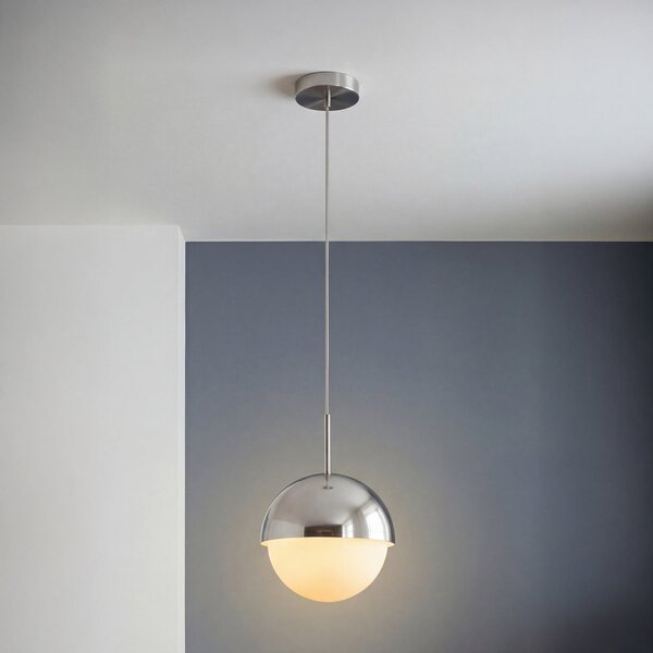 OSRAM viseča svetilka Decor Dome, kromirana, Ø 22 cm, kovina, zatemnjen, Krom, Dnevna soba / jedilnica, Kovina, Sodobni