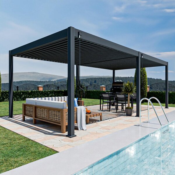 Gardenson Pergola Superior, Antracit, 3,6x7,2m
