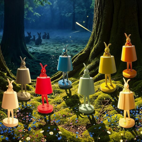 KARE Kare LED-svetilka na baterije Animal Rabbit, zlata, IP54, 29 cm, zatemnjen, Zlata / medeninasta, Dnevna soba / jedilnica, Plastika, Dizajn
