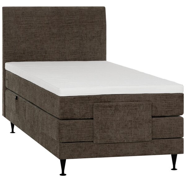 BOXSPRING POSTELJA 120 cm x 200 cm , tekstil rjava