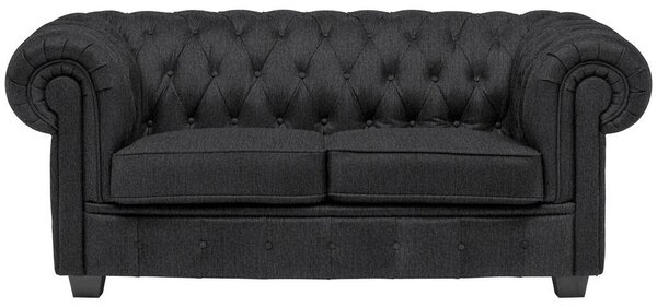 CHESTERFIELD ZOFA, temno siva tekstil