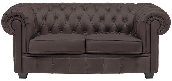 CHESTERFIELD ZOFA, temno rjava tekstil