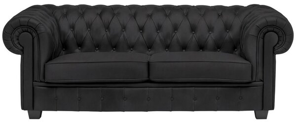 CHESTERFIELD ZOFA, črna tekstil