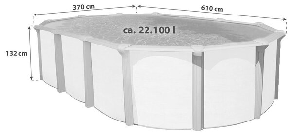 Mömax Bazen Steely De Luxe Supreme, Peščeni Filter, 610x370cm