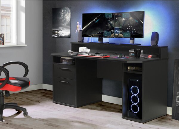 GAMING MIZA kovina, umetna masa, leseni material črna