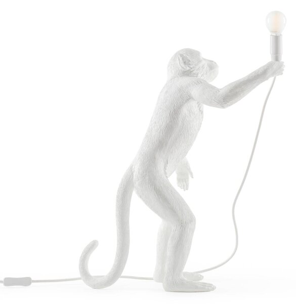 SELETTI Monkey Lamp LED dekorativna svetilka, bela, pokončna