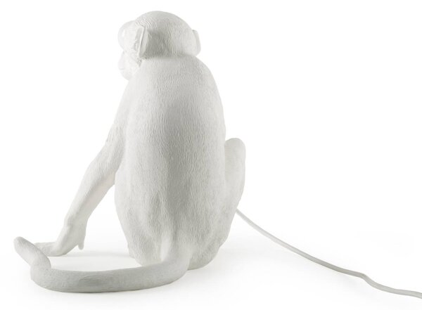 SELETTI Monkey Lamp LED dekorativna svetilka, bela, sedeča