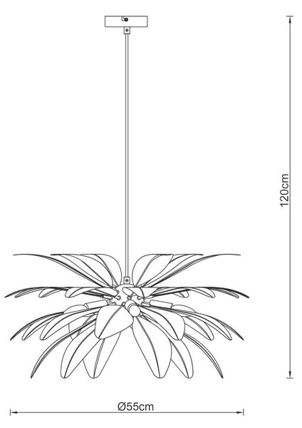 Mömax Viseča Svetilka Fedi, Črna, Siva, Ca. 55/120 Cm