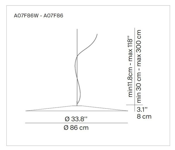 Luceplan Koinè LED obesek felt 927 Ø86cm siva