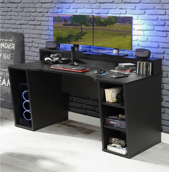 GAMING MIZA kovina, umetna masa, leseni material črna