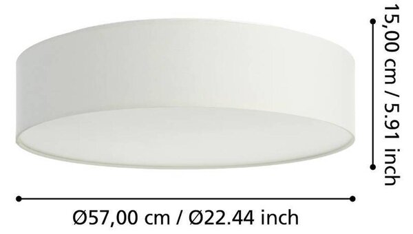 EGLO connect Romao-Z LED stropna svetilka, Ø57cm, bela