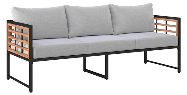 LOUNGE ZOFA akacija v celoti masivno jeklo