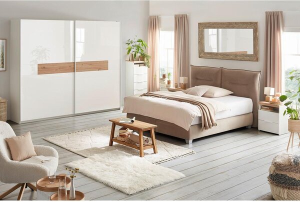 Premium Living Postelja Boxspring Fog, Bež, 160x200