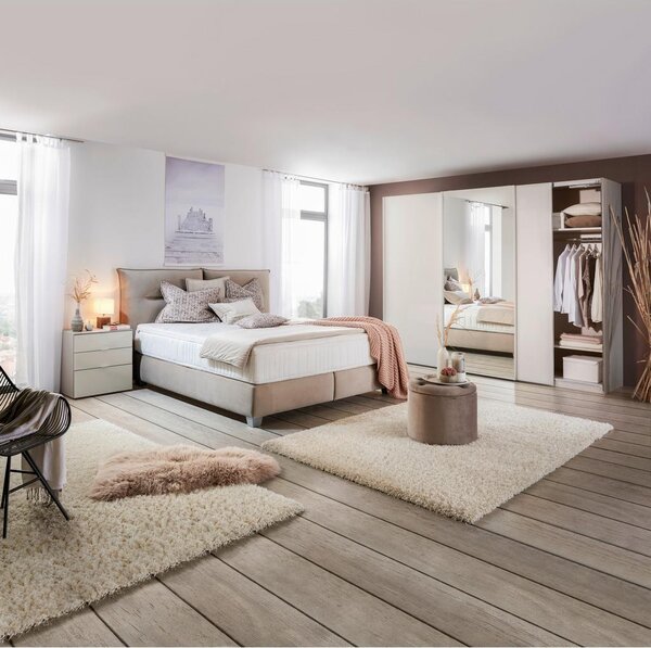 Premium Living Postelja Boxspring Fog, Bež, 160x200