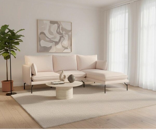 Bessagi Home Sedežna Garnitura Rosa, Nežno Roza/bež