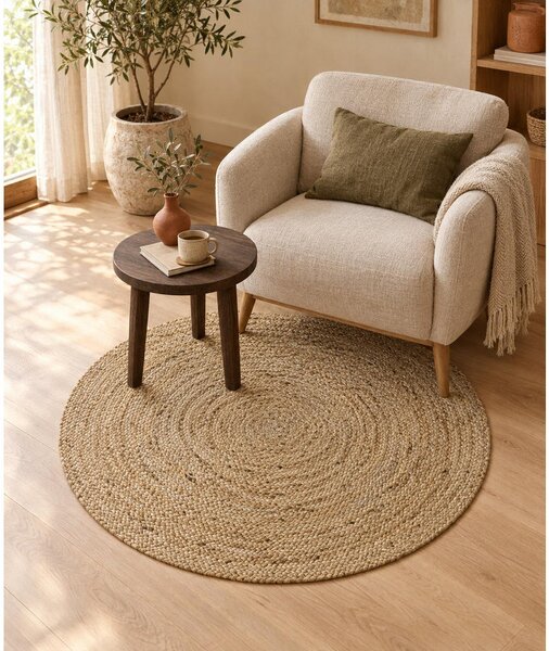 RAVNO TKANA PREPROGA Braided 150 cm tkano naravne barve