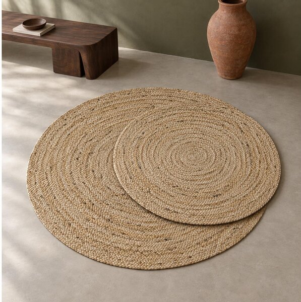 RAVNO TKANA PREPROGA Braided 150 cm tkano naravne barve