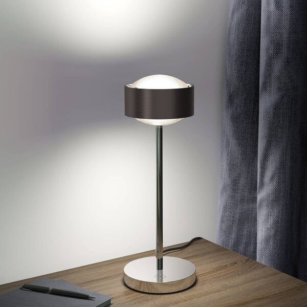 Puk! 120 Eye Table LED, mat leče, rjava/krom