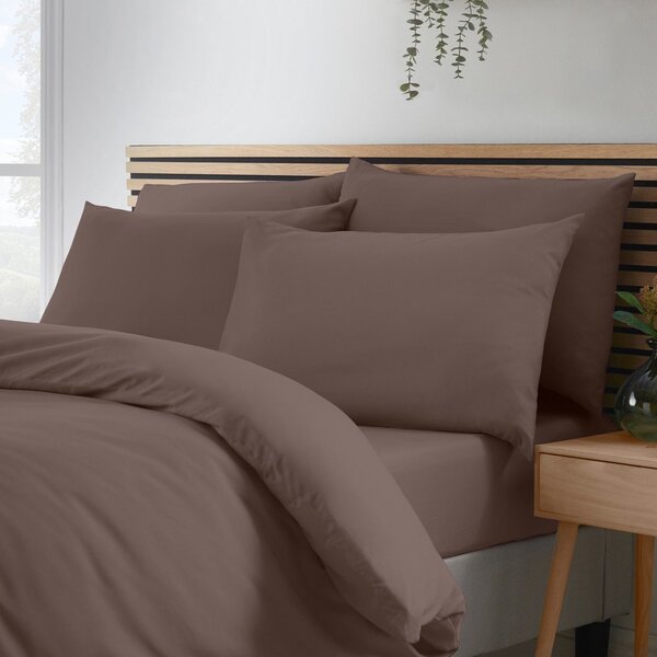 Temno rjava posteljnina za zakonsko posteljo 200x200 cm So Soft Non Iron – Catherine Lansfield