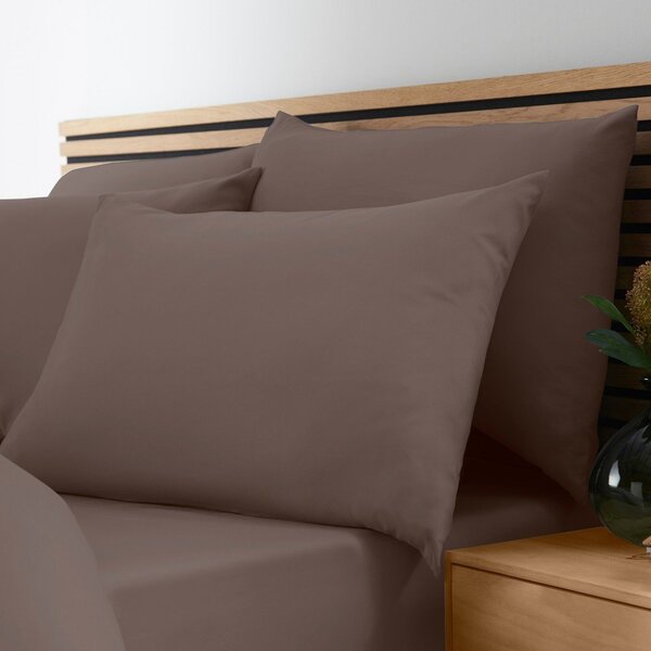 Temno rjava posteljnina za zakonsko posteljo 200x200 cm So Soft Non Iron – Catherine Lansfield