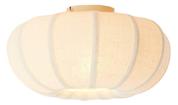 Kremno bela stropna svetilka s tekstilnim senčilom ø 40 cm Zosia – Light & Living
