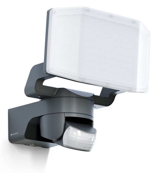 STEINEL LED zunanji stenski reflektor XLED Protect S, antracit, Črna, Plastika, Sodobni