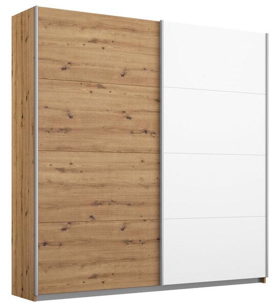 Modern Living Omara Z Drsnimi Vrati Subito, Bela, Barva Hrasta