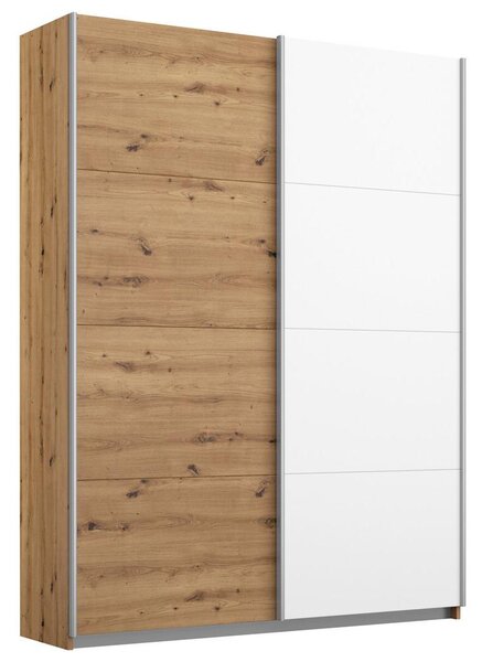 Modern Living Omara Z Drsnimi Vrati Subito, Bela, Barva Hrasta