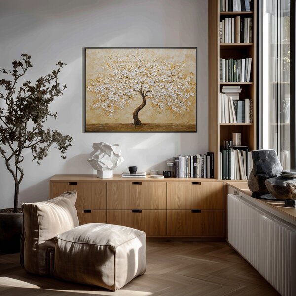 Tiskana slika z okvirjem 80x60 cm Golden Tree – Styler