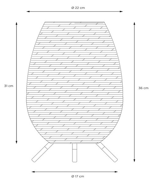 Namizna svetilka Colin LED za zunanjo uporabo, polnilna baterija, 36 cm