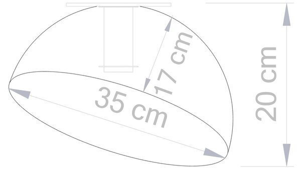 Stropna svetilka Sfera, Ø 50 cm, črna/zlata