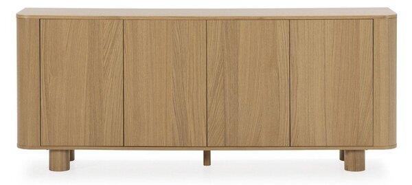 Komoda v hrastovem dekorju v naravni barvi 180x75x40 cm Padoc – MOME